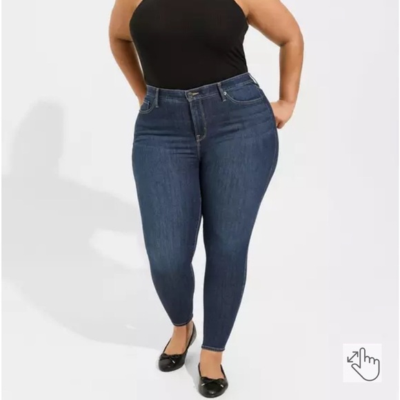 NWT Torrid Sky High Skinny Premium Stretch High-Rise Jean In English Channel 28T - Picture 1 of 8